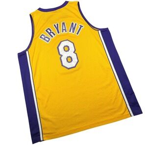 Kobe Bryant Los Angeles Lakers Nike Team NBA Jersey number 8 Yellow Size XL +2